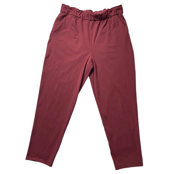 Lululemon Stretch High Rise Pants Mulled Wine Size 12 Women's Athleisure Stretch - Picture 1 of 6